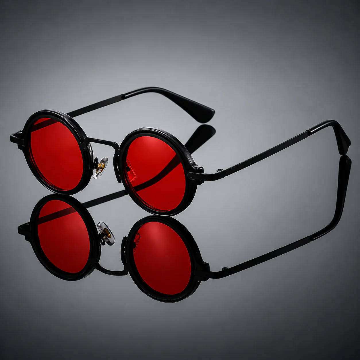 OrbitShade - Occhiali Da Sole Con Montatura Rotonda In Metallo Stile Retrò - Image 3