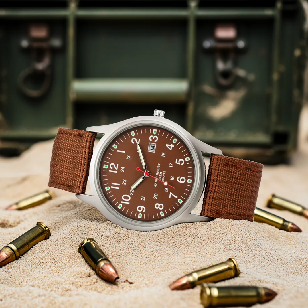 Orologio da polso casual ispirato al militare - Image 4