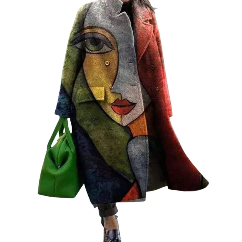 Orsolya - Cappotto Stampato a Maniche Lunghe Con Tasche - Image 2