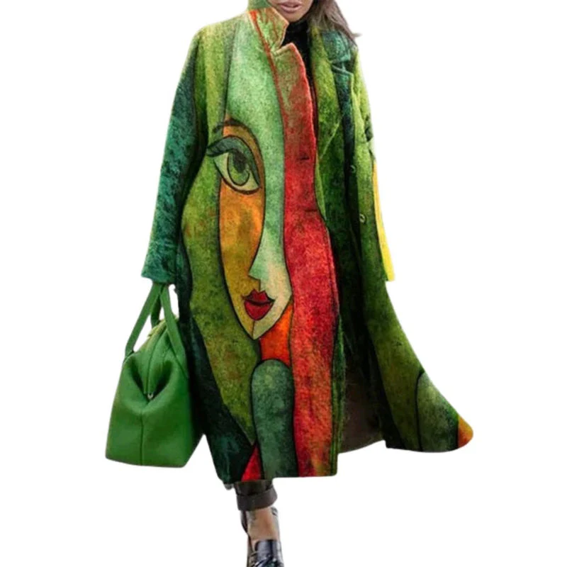 Orsolya - Cappotto Stampato a Maniche Lunghe Con Tasche - Image 4