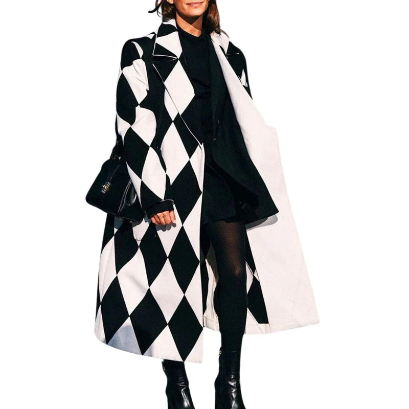 Orsolya - Cappotto Stampato a Maniche Lunghe Con Tasche - Image 7