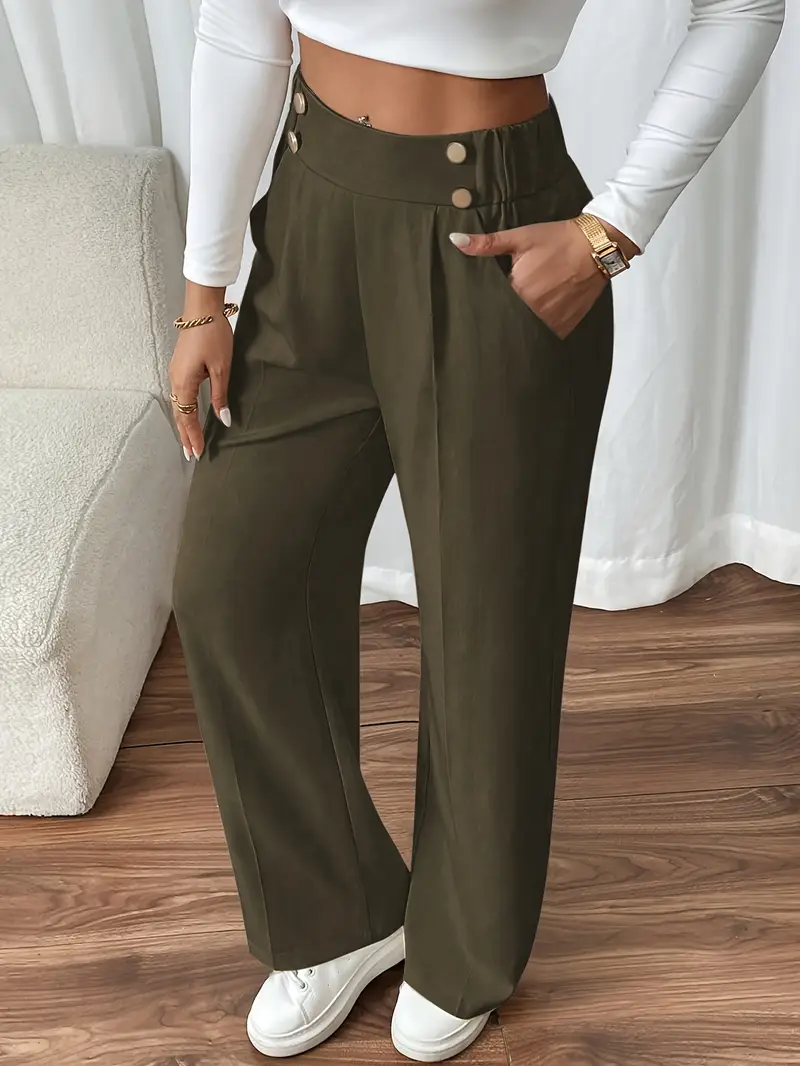 Orvella - Comodi Pantaloni a Gamba Larga Con Tasche