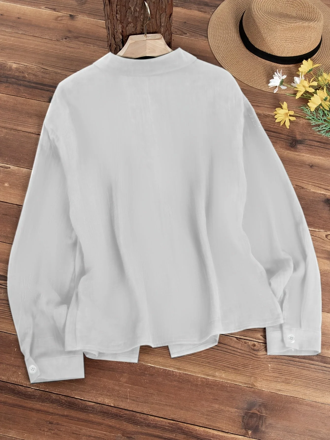 Paige - Camicia Maniche Lunghe Con Bottoni - Image 13
