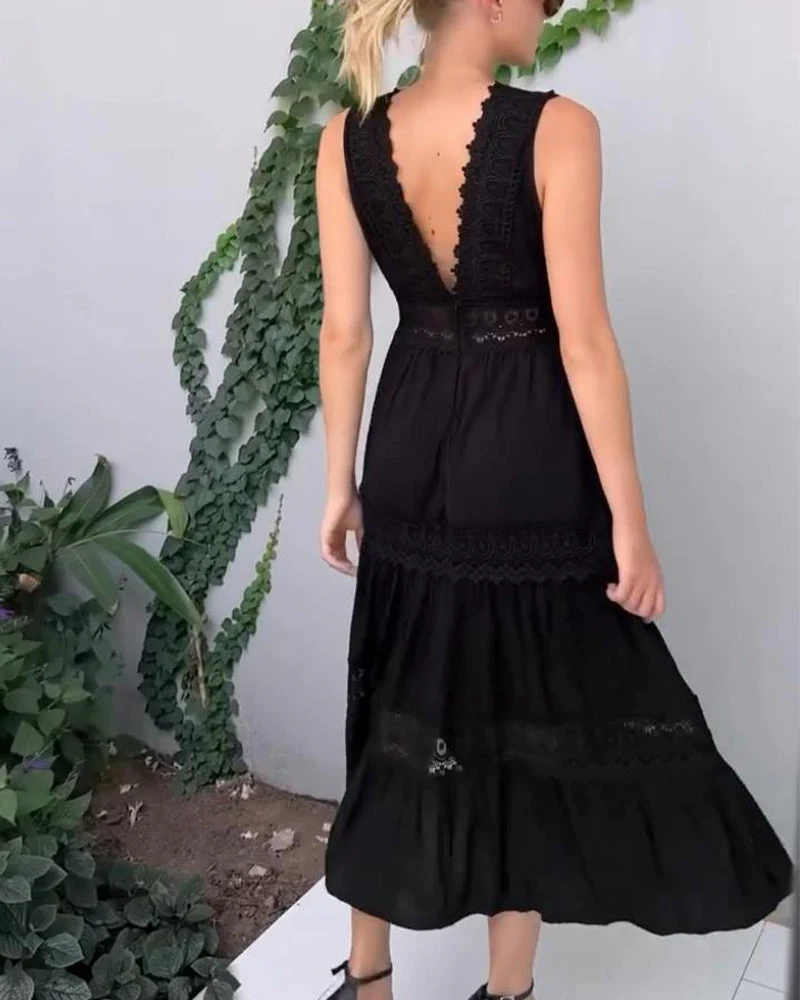Papakosta - Elegante Abito Senza Maniche In Pizzo - Image 11