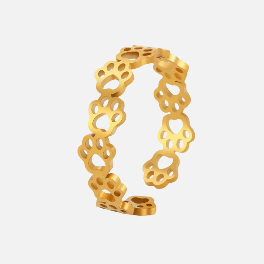 PawCharm - Anello Regolabile con Impronta di Zampa