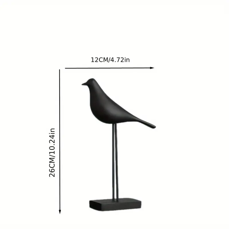 PerchForm - Sculture Decorativo Minimaliste Di Uccelli Su Supporto - Image 3