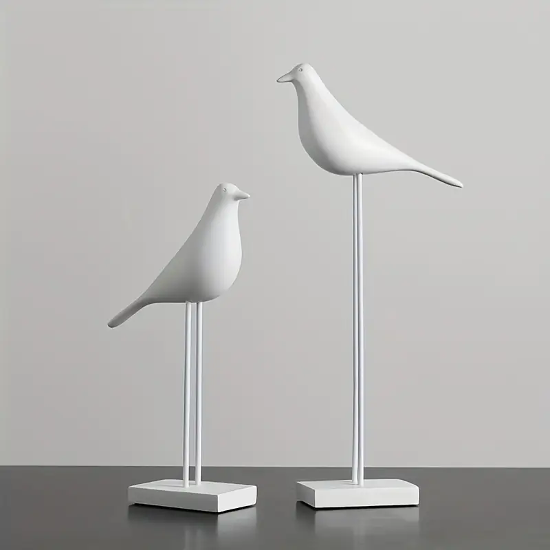 PerchForm - Sculture Decorativo Minimaliste Di Uccelli Su Supporto - Image 7