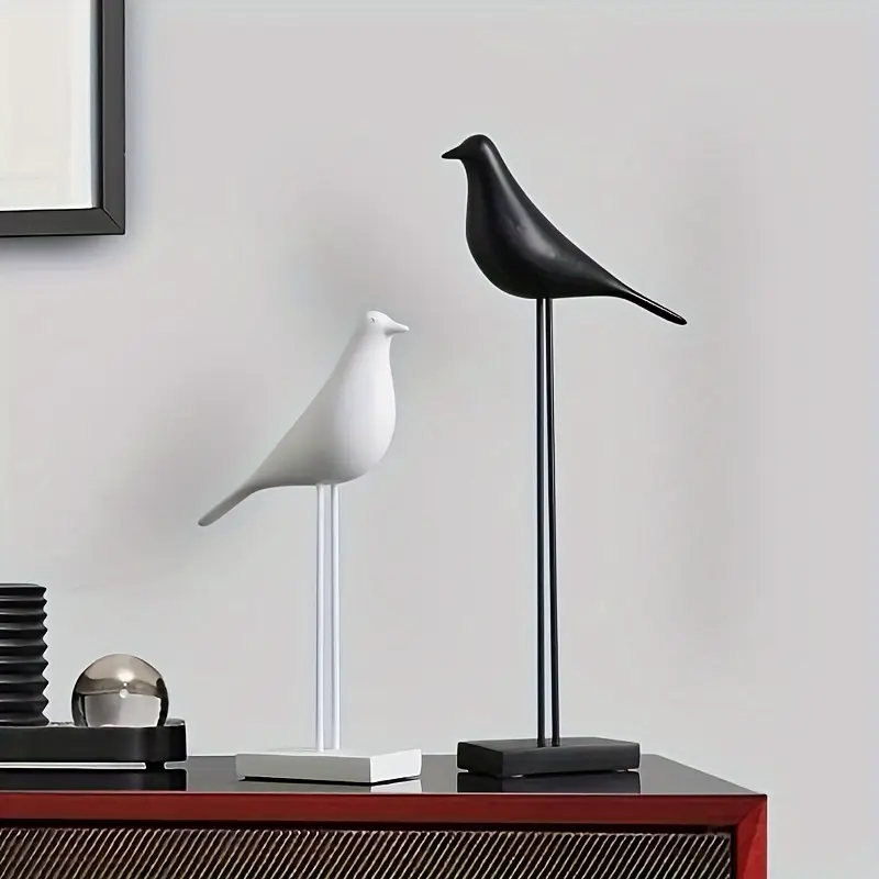 PerchForm - Sculture Decorativo Minimaliste Di Uccelli Su Supporto - Image 9