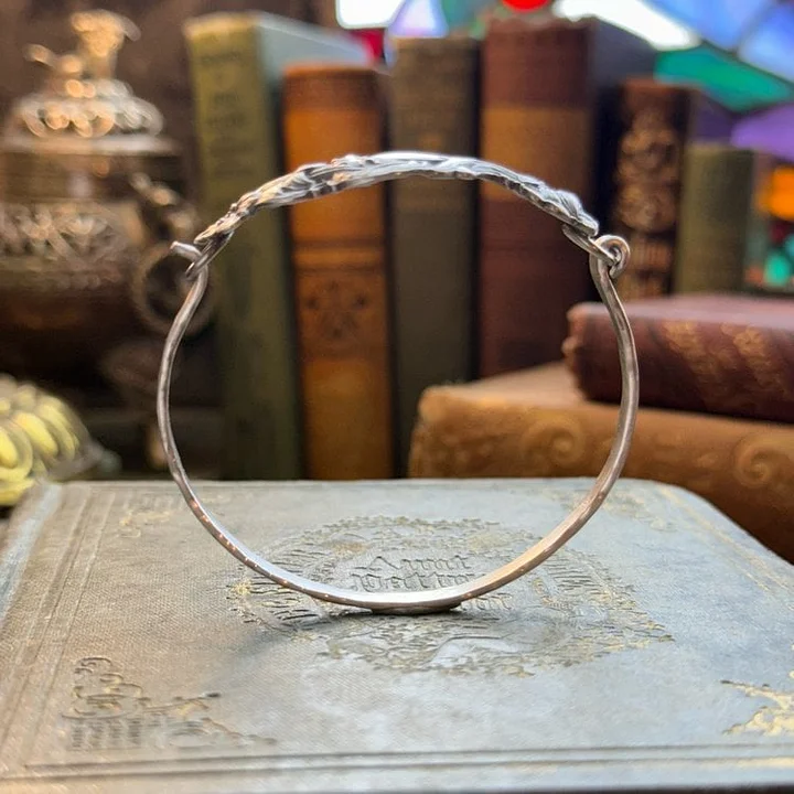 PetalCharm - Bracciale In Argento Con Incisione Floreale Vintage - Image 9