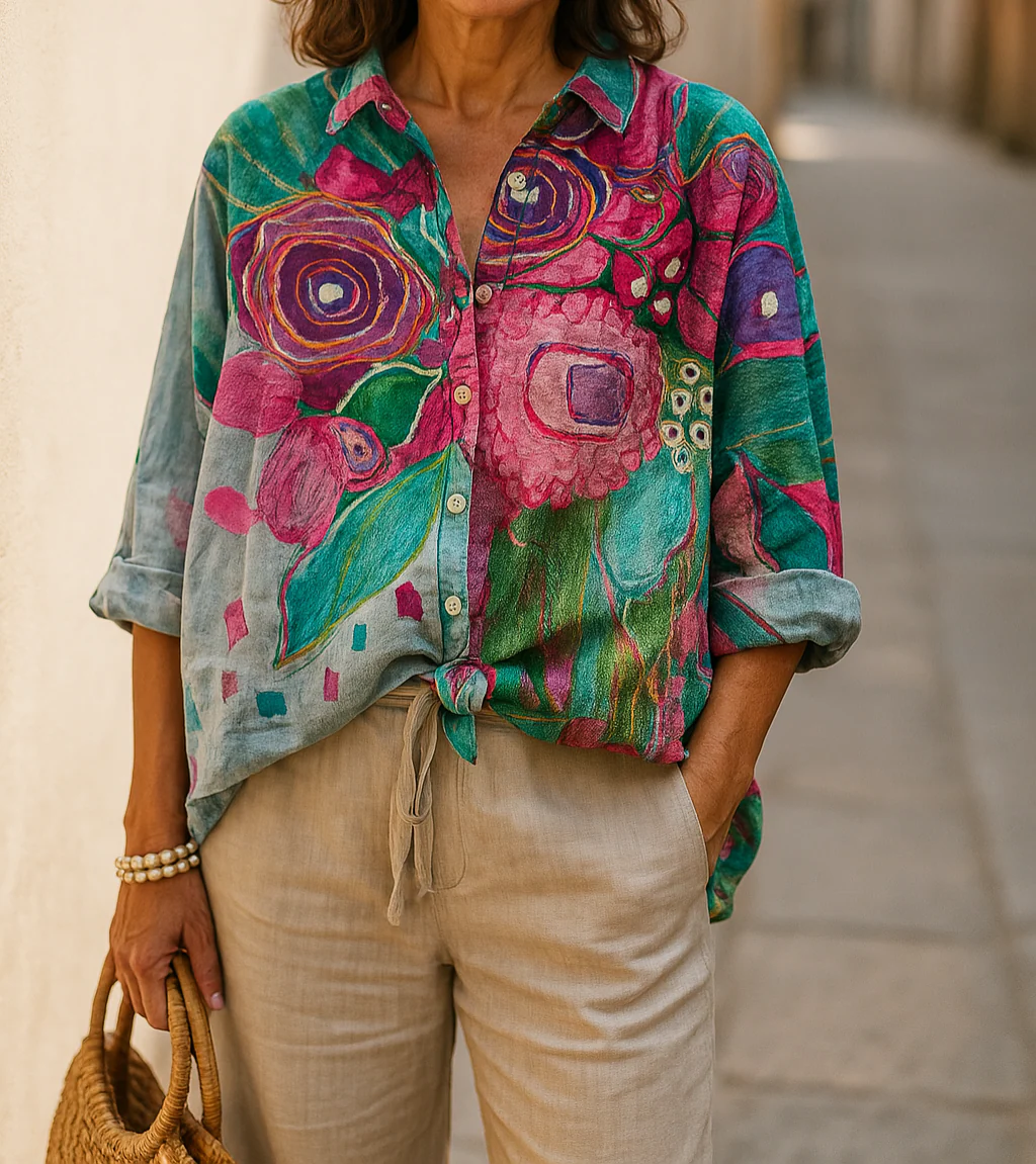 Petra - Camicetta Floreale Casual - Image 7