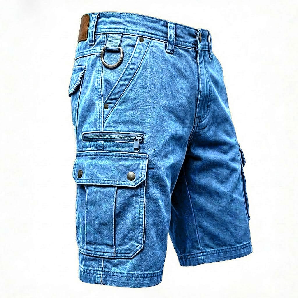 Pezeshkian - Pantaloncini Cargo in Denim Alla Moda - Image 2