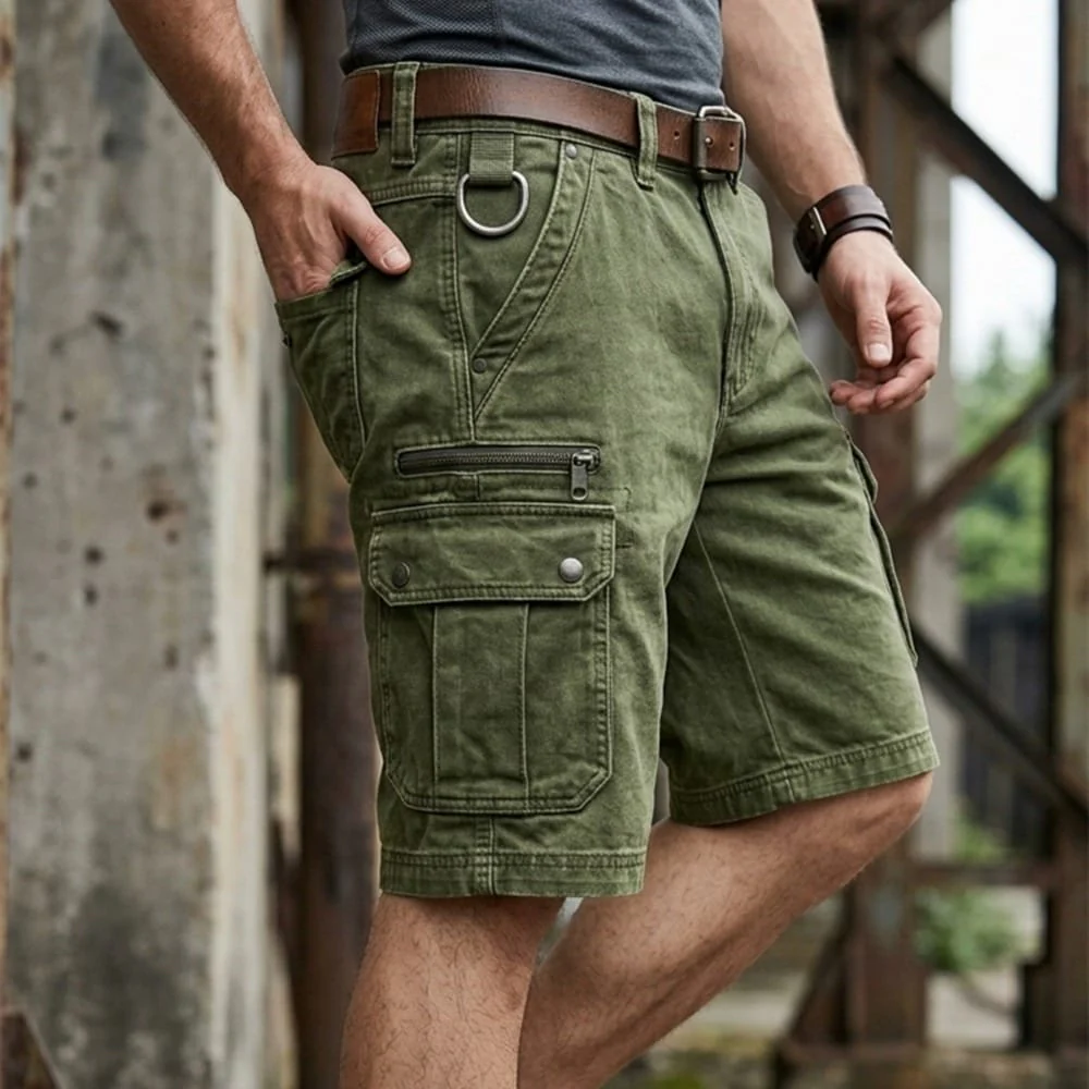 Pezeshkian - Pantaloncini Cargo in Denim Alla Moda - Image 8