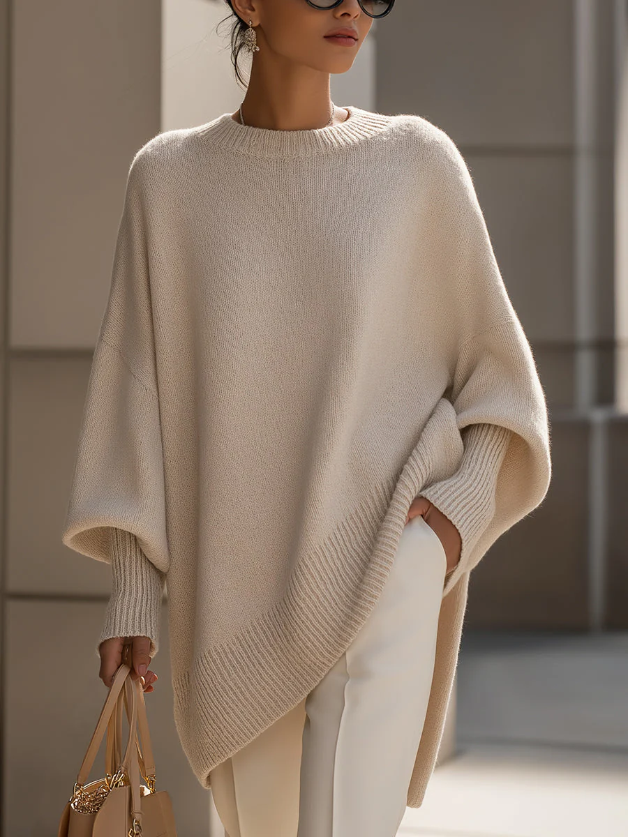 Phobe – Maglione Oversize Asimmetrico Lavorato A Maglia