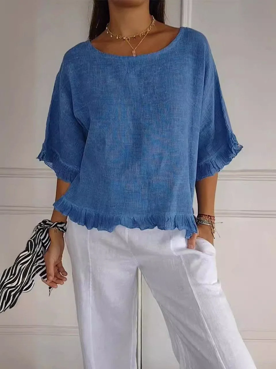 Pierrette - Elegante Camicetta In Cotone - Image 3