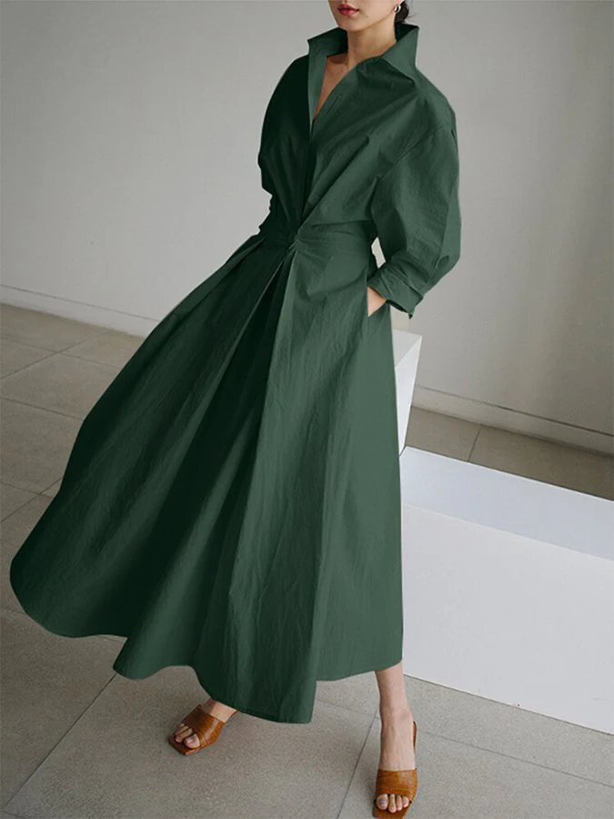 Priyanka - Elegante Abito Lungo Con Maniche Lunghe - Image 3