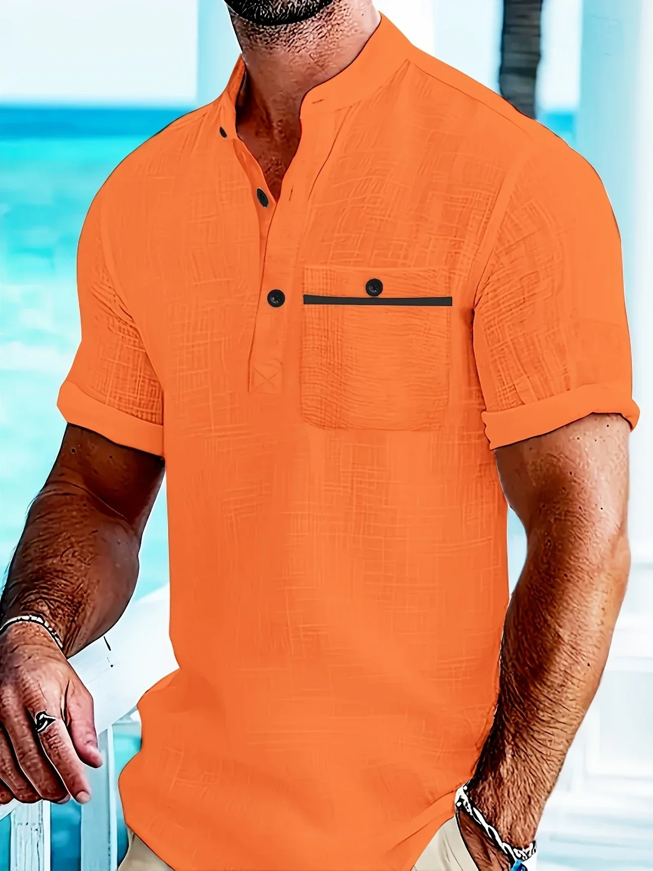Putin - Camicia Taspirante a Maniche Corte Con Taschino - Image 3