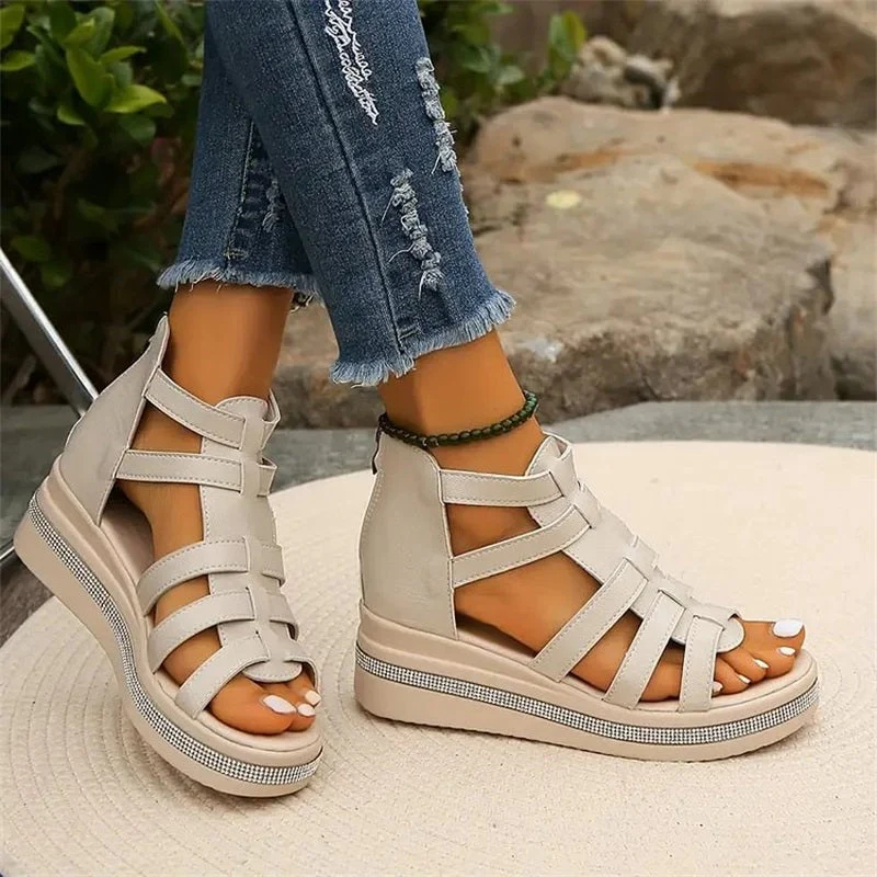 Queena - Sandali Con Zeppa In Strass - Image 8