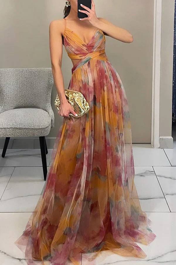 Qyn - Splendido Maxi Abito Con Stampa Floreale - Image 8