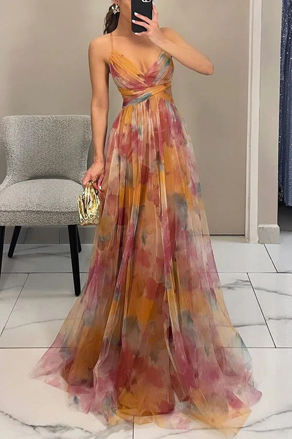 Qyn - Splendido Maxi Abito Con Stampa Floreale - Image 9