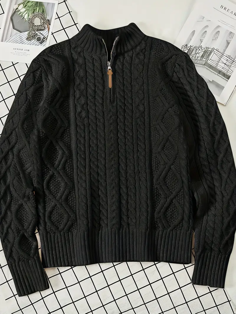 Rabada - Maglione In Maglia Con Mezza Zip e Collo Alto - Image 10
