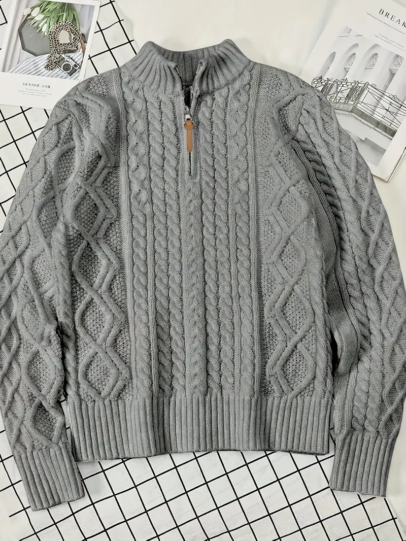Rabada - Maglione In Maglia Con Mezza Zip e Collo Alto - Image 12