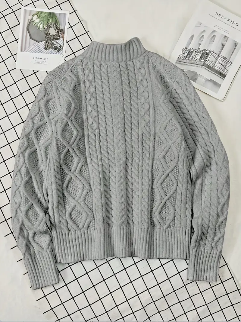 Rabada - Maglione In Maglia Con Mezza Zip e Collo Alto - Image 13
