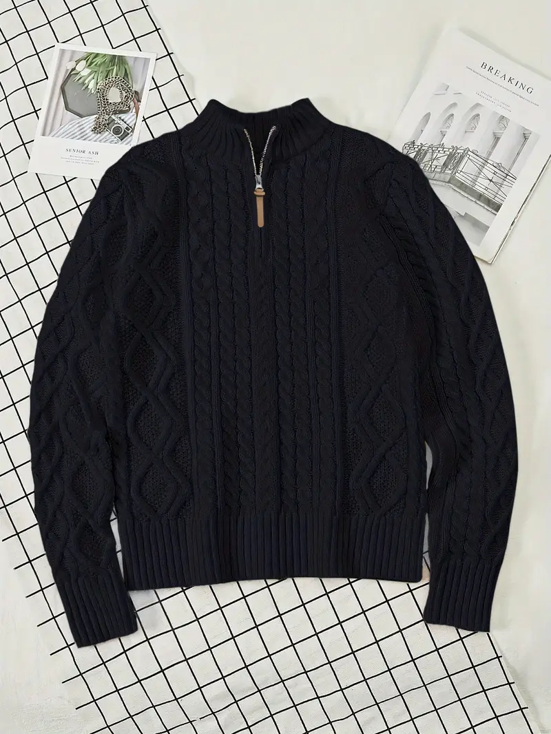 Rabada - Maglione In Maglia Con Mezza Zip e Collo Alto - Image 18