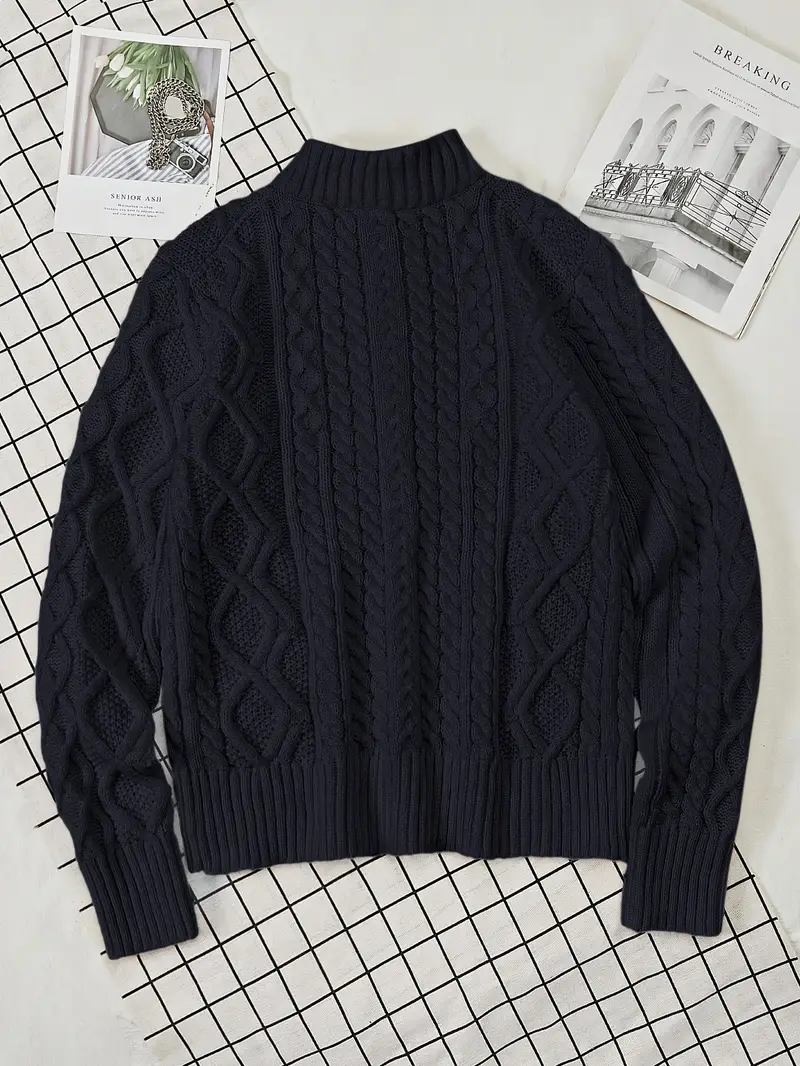 Rabada - Maglione In Maglia Con Mezza Zip e Collo Alto - Image 19
