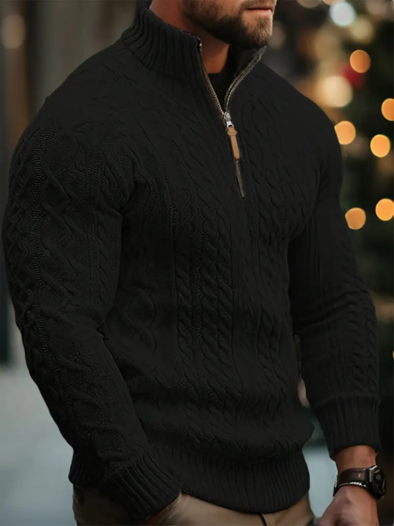 Rabada - Maglione In Maglia Con Mezza Zip e Collo Alto - Image 2
