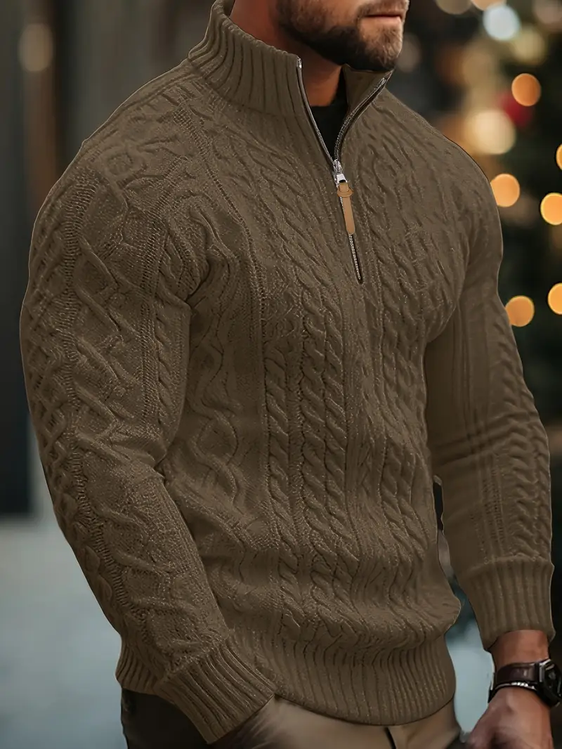 Rabada - Maglione In Maglia Con Mezza Zip e Collo Alto - Image 5