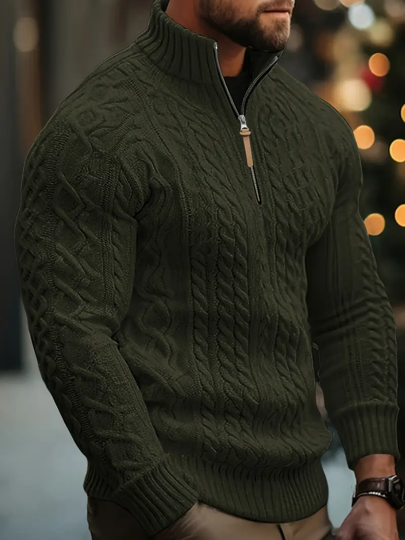 Rabada - Maglione In Maglia Con Mezza Zip e Collo Alto - Image 7