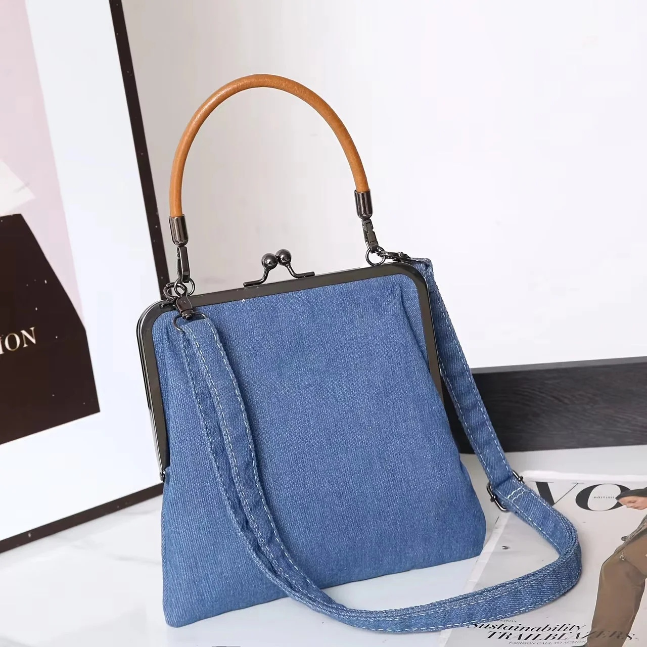 Rachil - Borsa a Tracolla In Denim