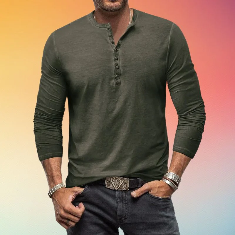 Radulf - Camicia a Maniche Lunghe Con Bottoni - Image 4
