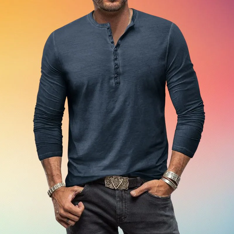 Radulf - Camicia a Maniche Lunghe Con Bottoni - Image 7