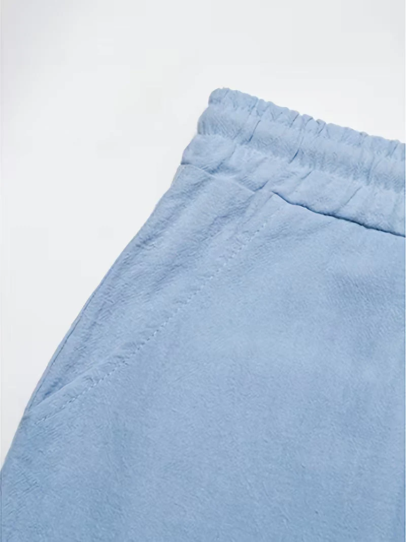 Raekwon - Pantaloncini Di Lino Con Elastico In Vita e Coulisse - Image 10