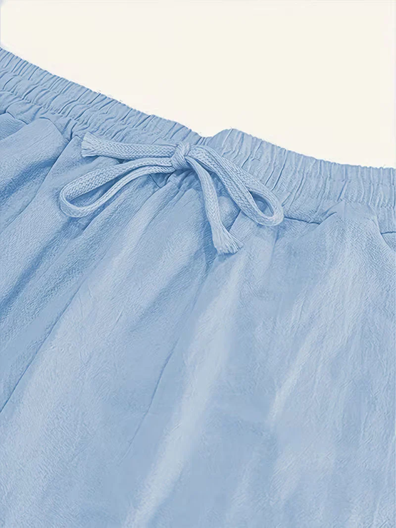 Raekwon - Pantaloncini Di Lino Con Elastico In Vita e Coulisse - Image 11