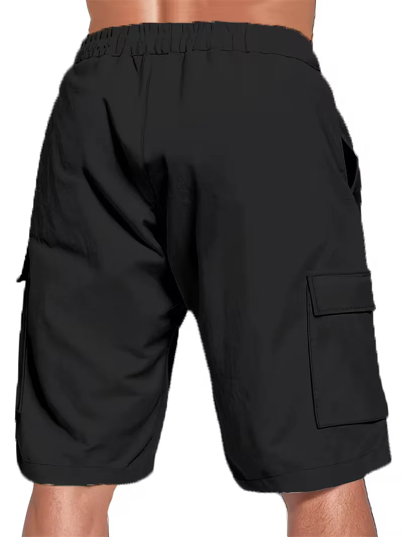 Raekwon - Pantaloncini Di Lino Con Elastico In Vita e Coulisse - Image 7