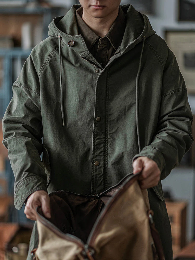 Ragnar - Giacca Con Cappuccio In Stile Militare Vintage - Image 3