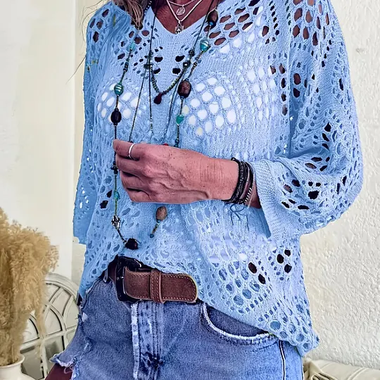 Raissa - Top a Maglia Con Scollo a V - Image 11