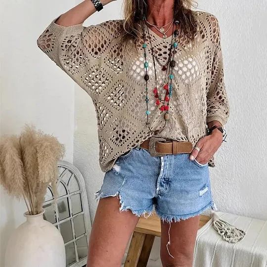 Raissa - Top a Maglia Con Scollo a V - Image 3