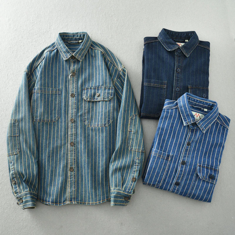 Ralf – Giacca Di Jeans a Righe Verticali - Image 4