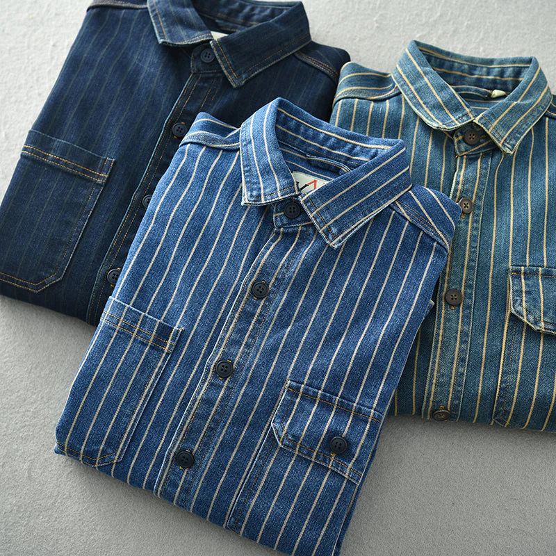 Ralf – Giacca Di Jeans a Righe Verticali - Image 6
