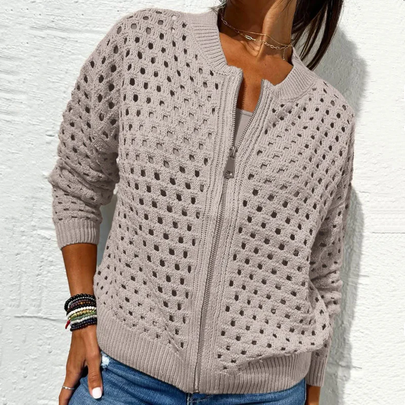 Raluca - Giacca Casual In Maglia Con Zip
