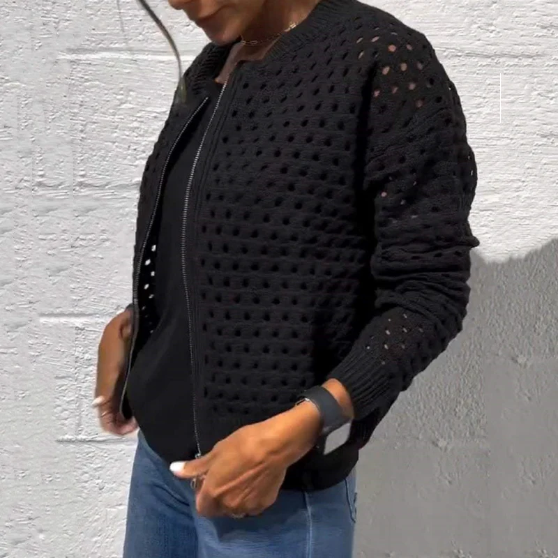 Raluca - Giacca Casual In Maglia Con Zip - Image 7