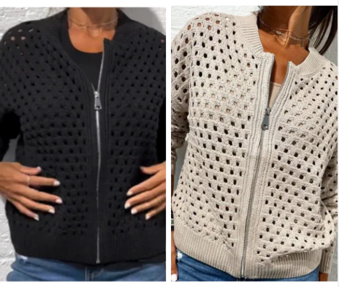 Raluca - Giacca Casual In Maglia Con Zip - Image 8