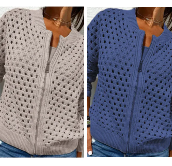 Raluca - Giacca Casual In Maglia Con Zip - Image 9