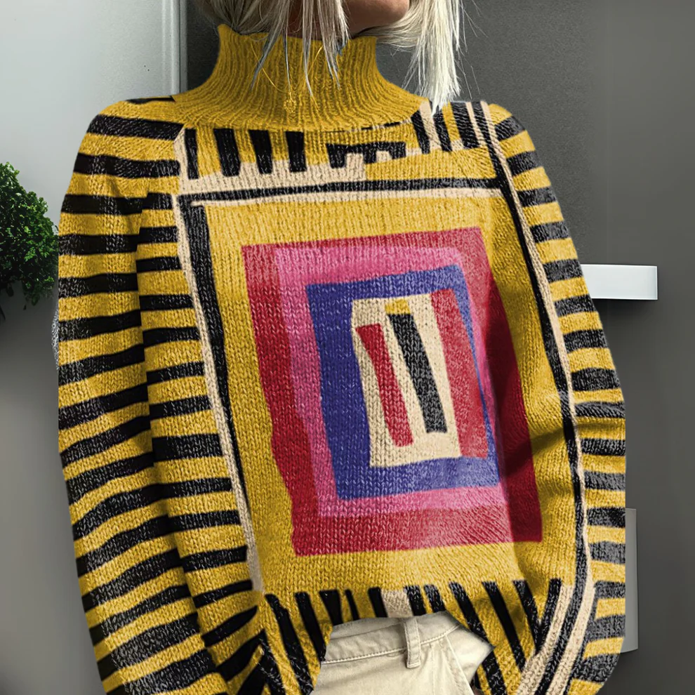 Rasha - Maglione Stampato Colorato - Image 10