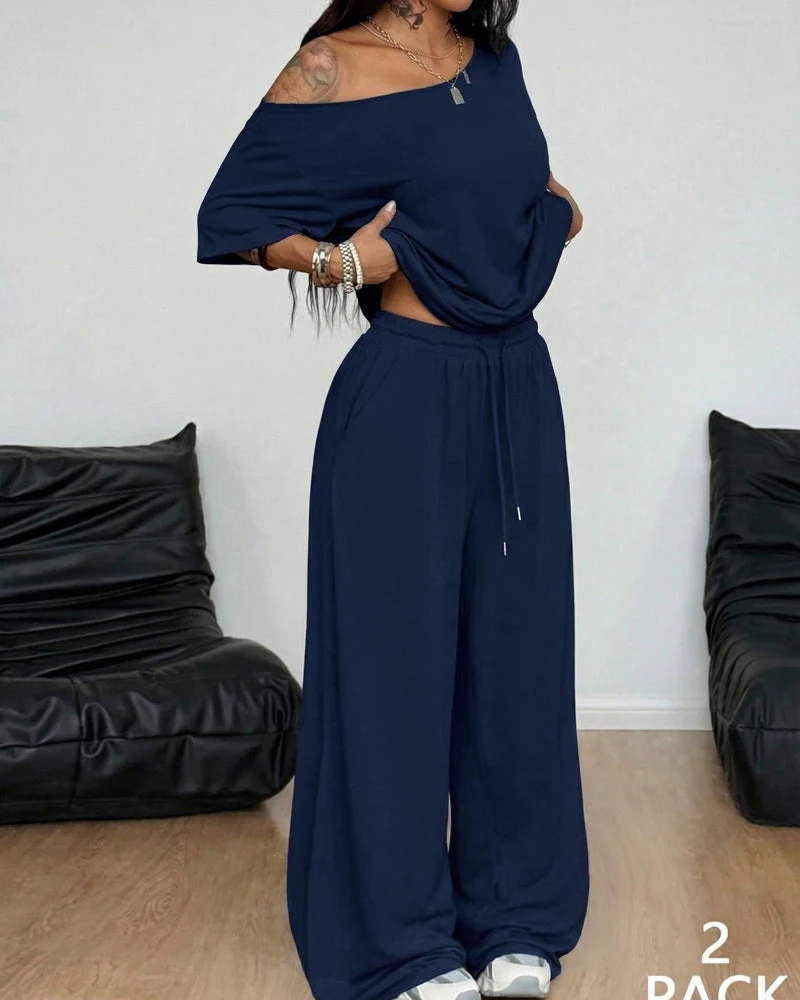 Ratirat - Set Composto da Camicetta e Pantaloni a Zampa - Image 2