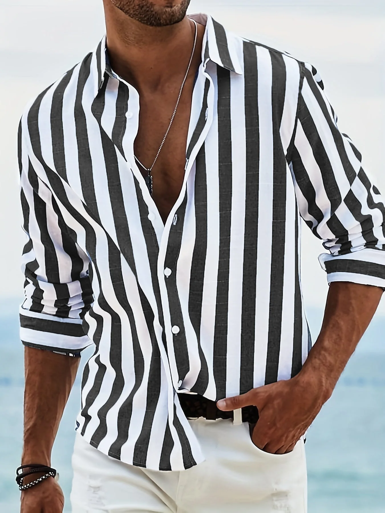 Ravi - Camicia Casual a Righe - Image 3