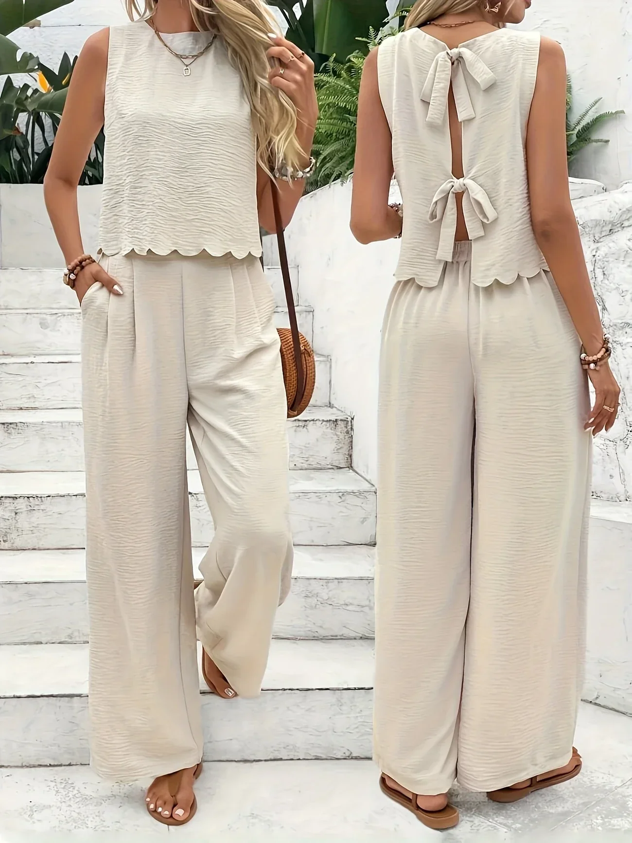 Raya - Elegante Completo a Due Pezzi Senza Maniche - Image 12